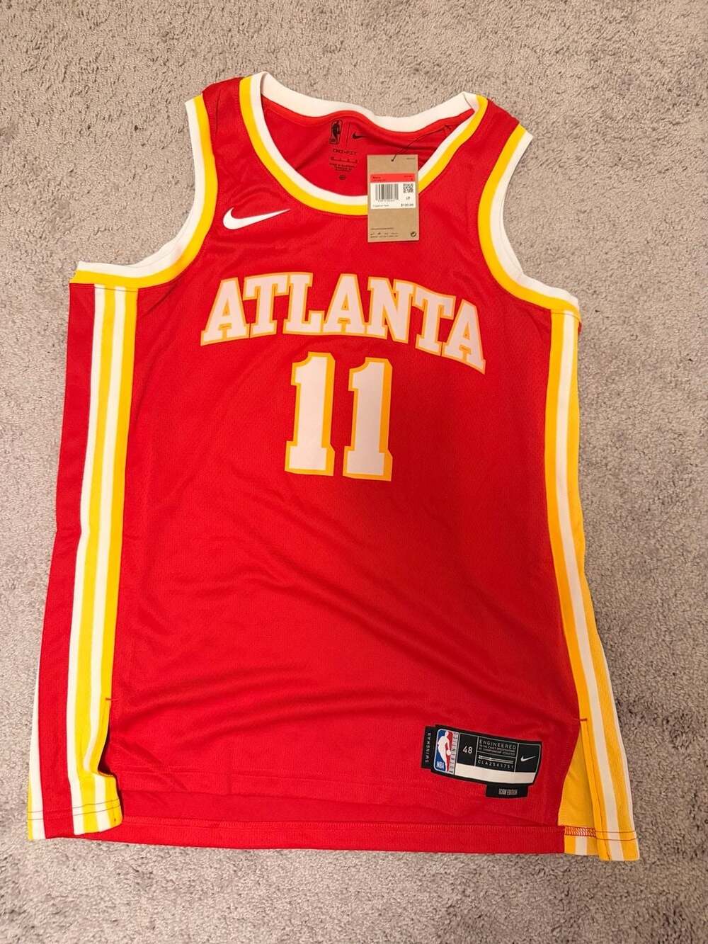 Nike Trae Young Atlanta Hawks Icon Edition NBA Swingman Jersey Size Large 48